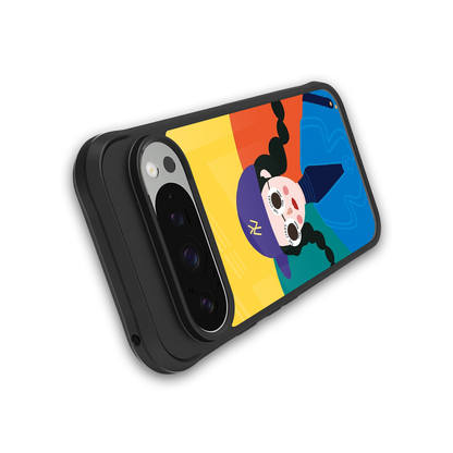 psychedelic chic back phone cover | glass case for google pixel 9 pro xl