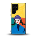 psychedelic chic back phone cover | glass case for samsung galaxy s23 ultra