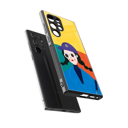 psychedelic chic back phone cover | glass case for samsung galaxy s24 ultra