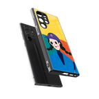 psychedelic chic back phone cover | glass case for samsung galaxy s23 ultra