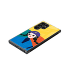 psychedelic chic back phone cover | glass case for samsung galaxy s23 ultra