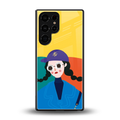 psychedelic chic back phone cover | glass case for samsung galaxy s25 ultra