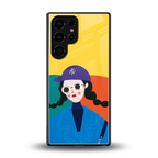 psychedelic chic back phone cover | glass case for samsung galaxy s25 ultra
