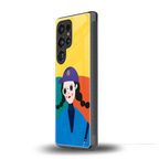 psychedelic chic back phone cover | glass case for samsung galaxy s25 ultra
