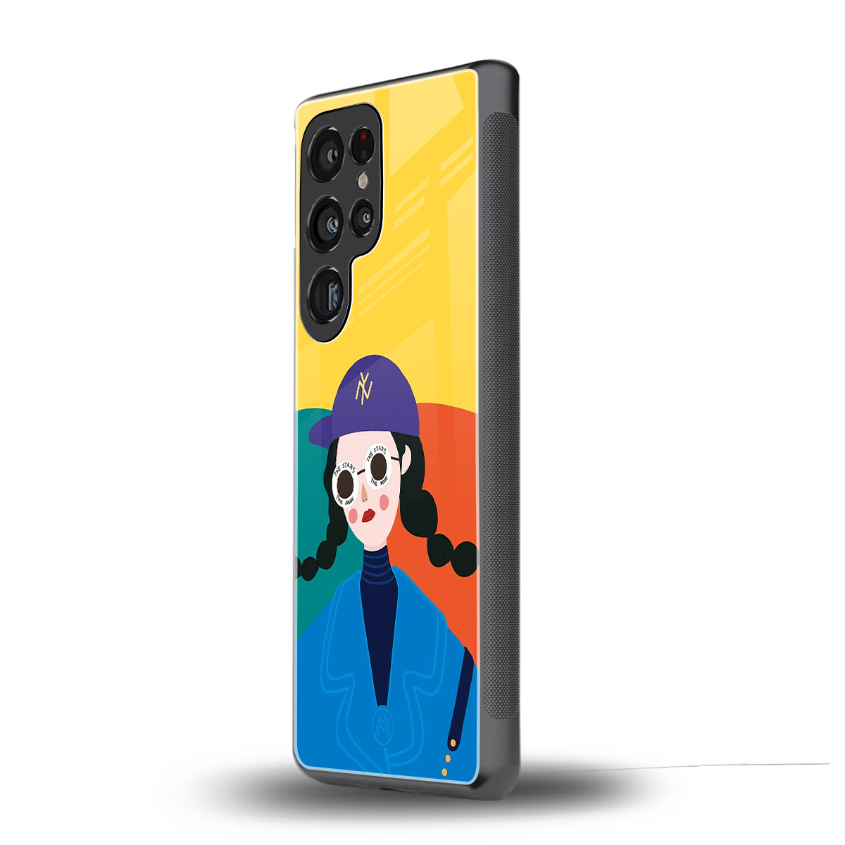 psychedelic chic back phone cover | glass case for samsung galaxy s25 ultra