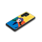 psychedelic chic back phone cover | glass case for samsung galaxy s25 ultra