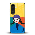 psychedelic chic back phone cover | glass case for samsung galaxy s24