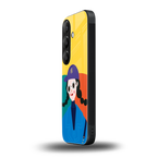 psychedelic chic back phone cover | glass case for samsung galaxy s25