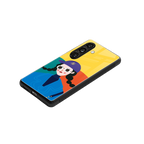 psychedelic chic back phone cover | glass case for samsung galaxy s25