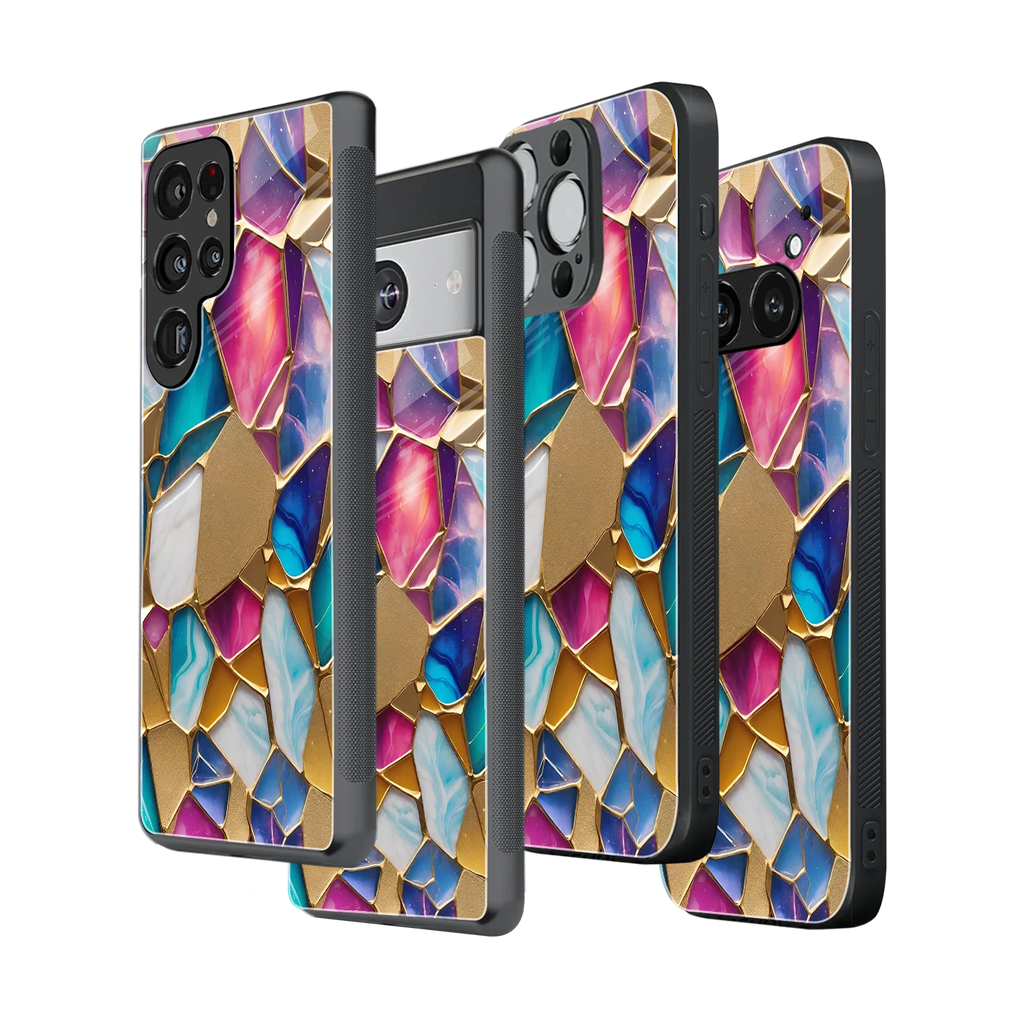 Stylish Glass Back Case for All Smartphones iPhone, Samsung, OnePlus, Pixel, Redmi, Oppo, Vivo, Motorola