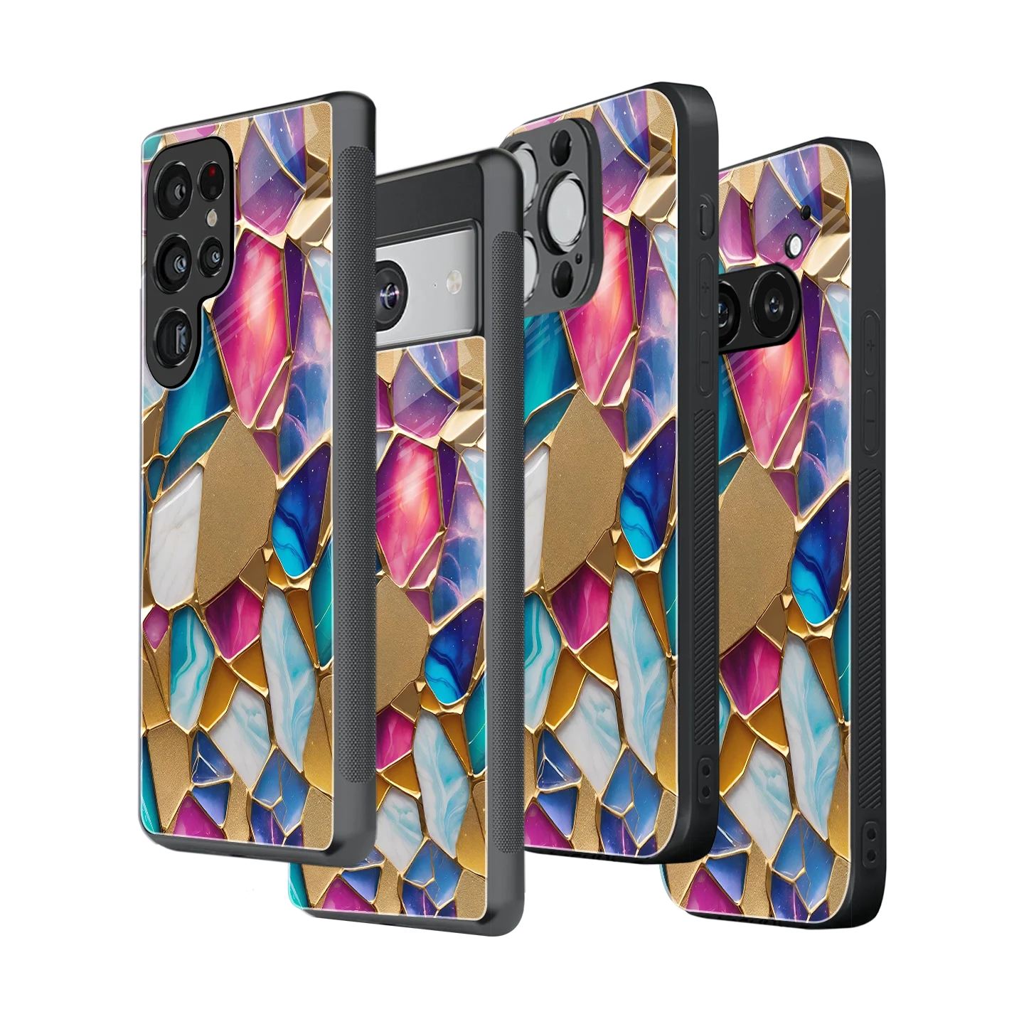 Stylish Glass Back Case for All Smartphones iPhone, Samsung, OnePlus, Pixel, Redmi, Oppo, Vivo, Motorola
