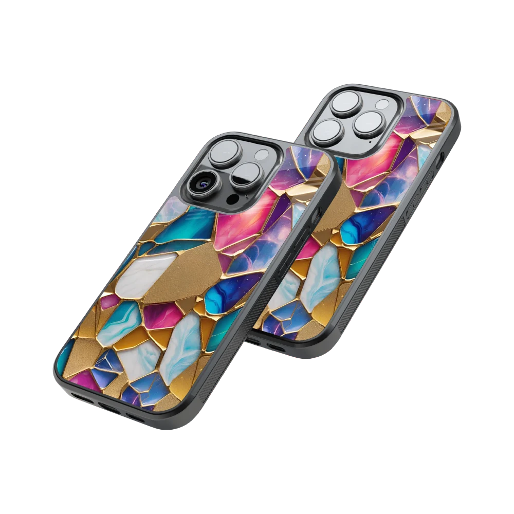 Protective Glass Back Phone Case Compatible with iPhone, Samsung, OnePlus, Pixel & More