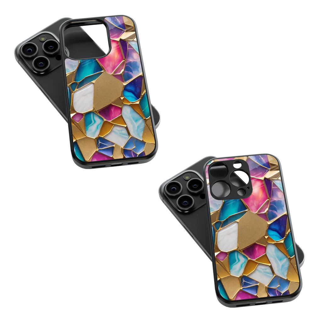Trendy Glass Back Mobile Case for iPhone, Samsung, Redmi, OnePlus, Google Pixel, Motorola