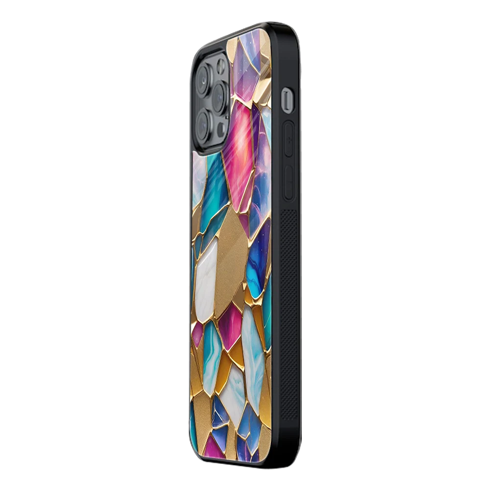 Slim Glass Back Phone Case for Multiple Brands iPhone, Samsung, Redmi, OnePlus, Oppo, Vivo
