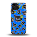 psychedelic paws back phone cover | glass case for iphone 13 mini