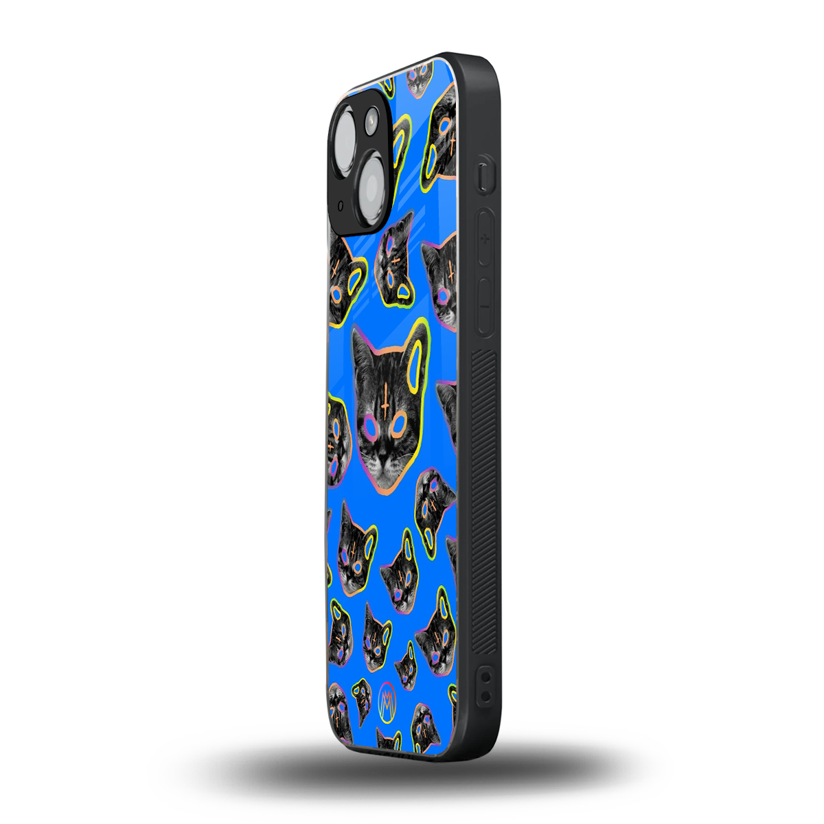 psychedelic paws back phone cover | glass case for iphone 13 mini