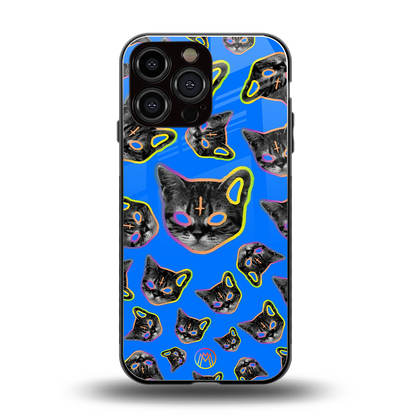 psychedelic paws back phone cover | glass case for iphone 13 pro max