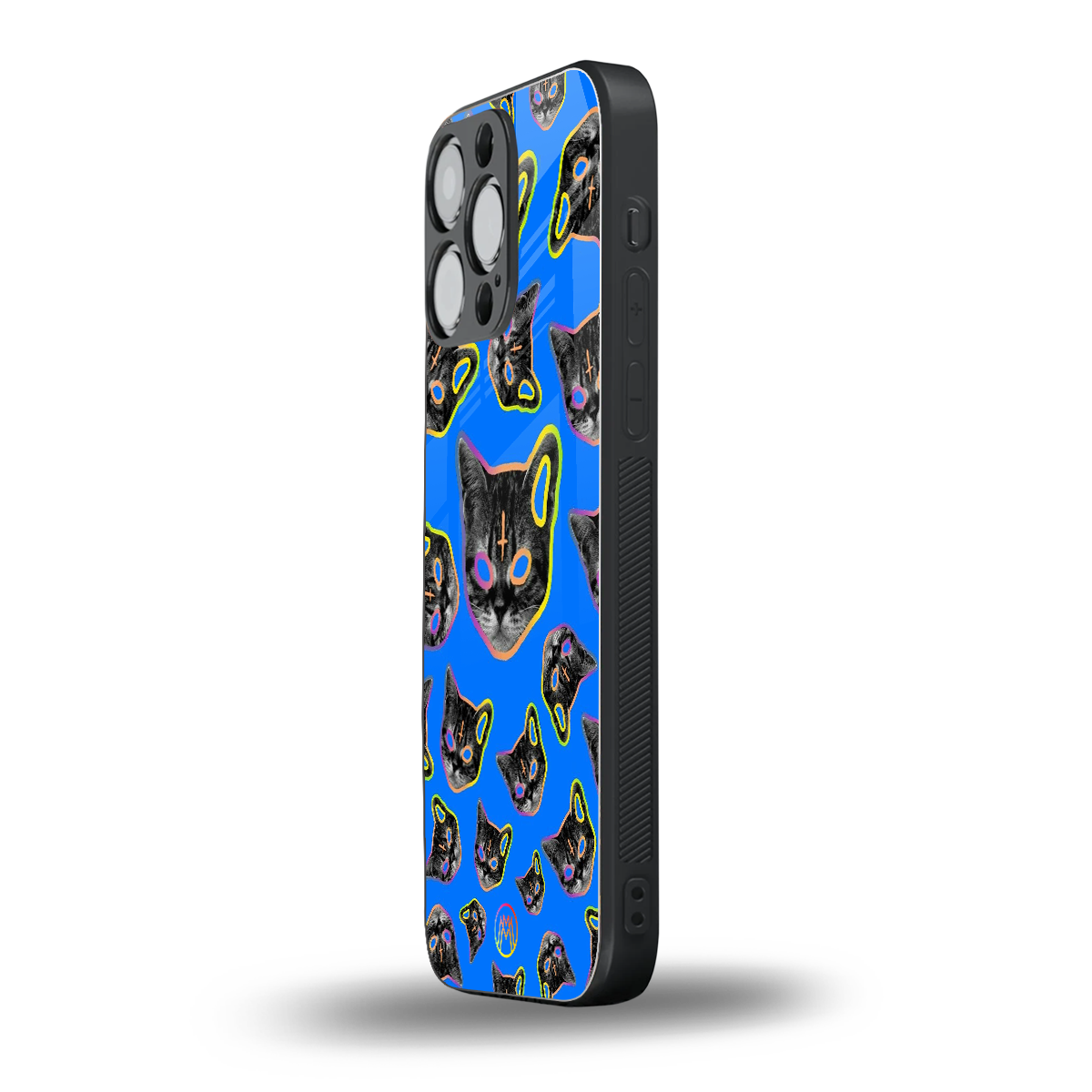 psychedelic paws back phone cover | glass case for iphone 13 pro max