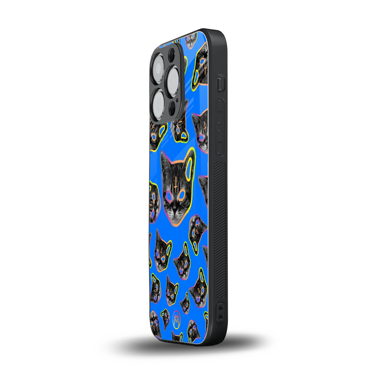 psychedelic paws back phone cover | glass case for iphone 13 pro