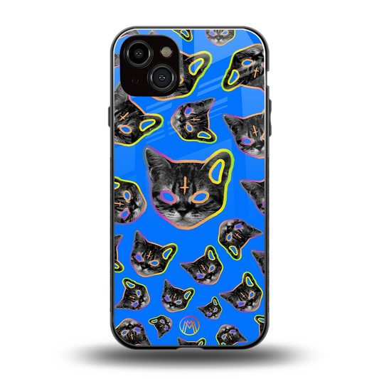 psychedelic paws back phone cover | glass case for iphone 14 plus