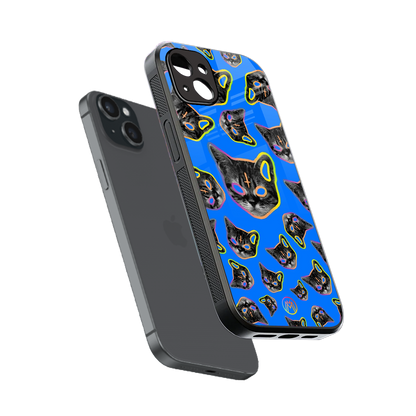 psychedelic paws back phone cover | glass case for iphone 14 plus