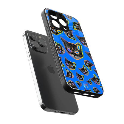 psychedelic paws back phone cover | glass case for iphone 14 pro max