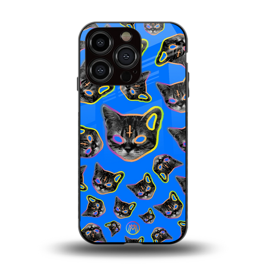 psychedelic paws back phone cover | glass case for iphone 14 pro