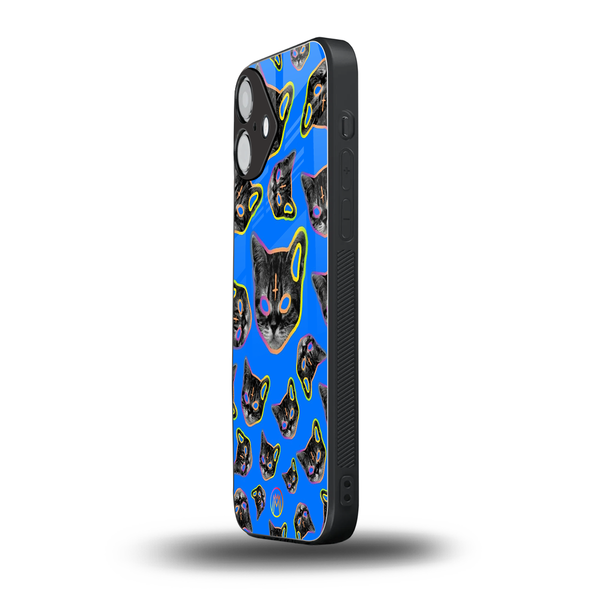 psychedelic paws back phone cover | glass case for iphone 16 plus