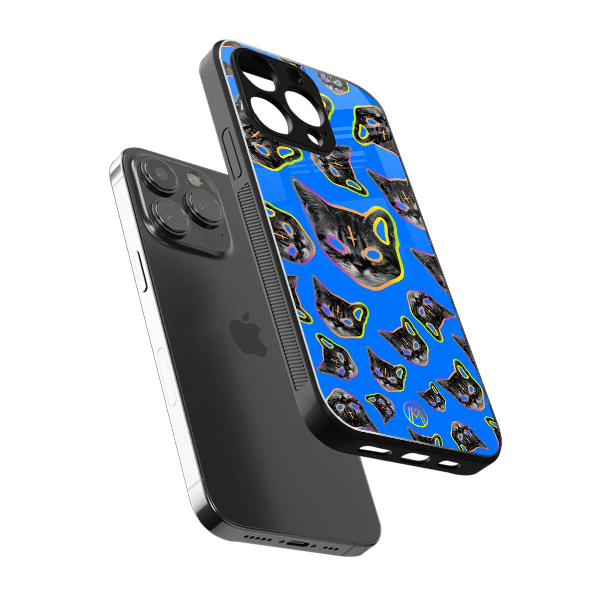 psychedelic paws back phone cover | glass case for iphone 16 pro max