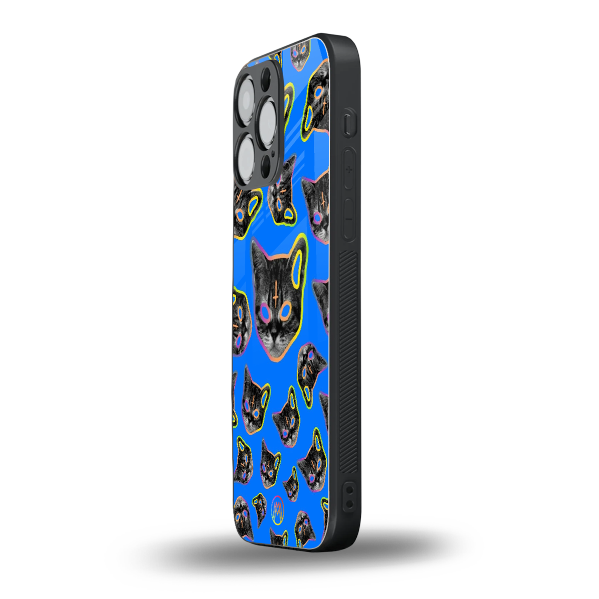 psychedelic paws back phone cover | glass case for iphone 16 pro max