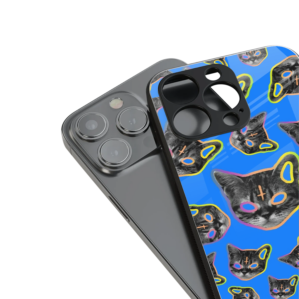 psychedelic paws back phone cover | glass case for iphone 16