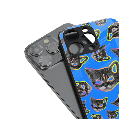 psychedelic paws back phone cover | glass case for iphone 14 pro max