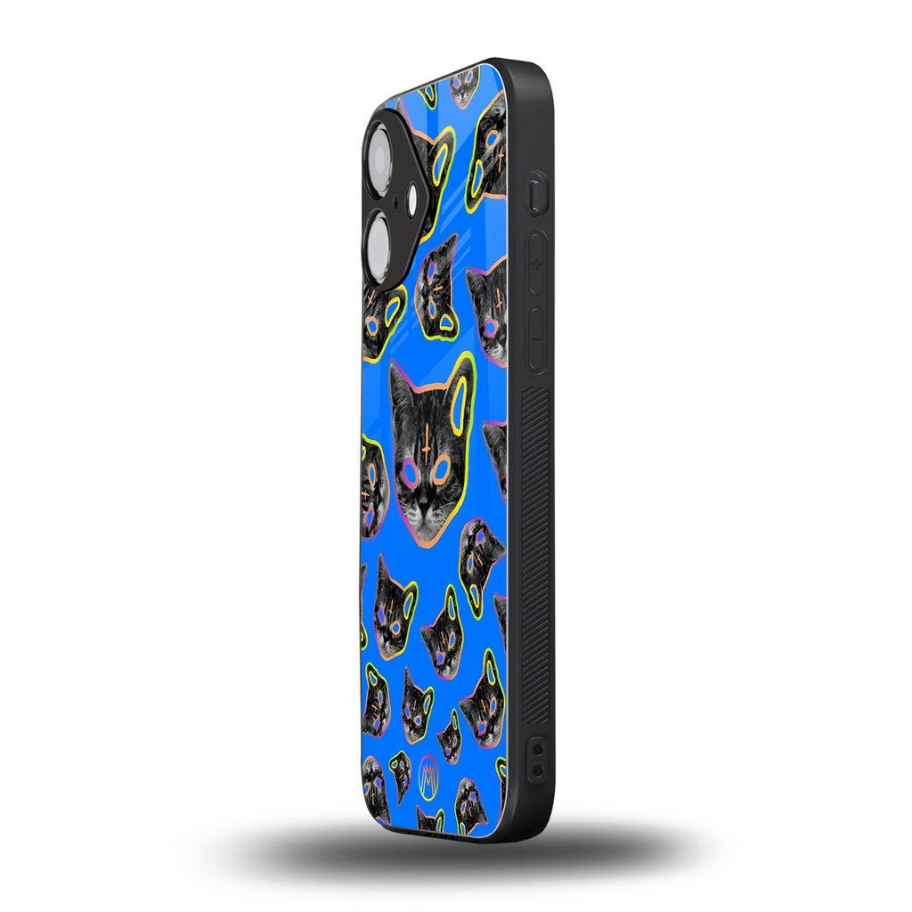 psychedelic paws back phone cover | glass case for iphone 16