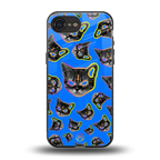 psychedelic paws back phone cover | glass case for iphone 16e