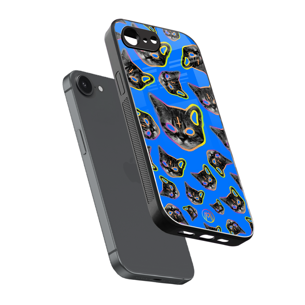 psychedelic paws back phone cover | glass case for iphone 16e