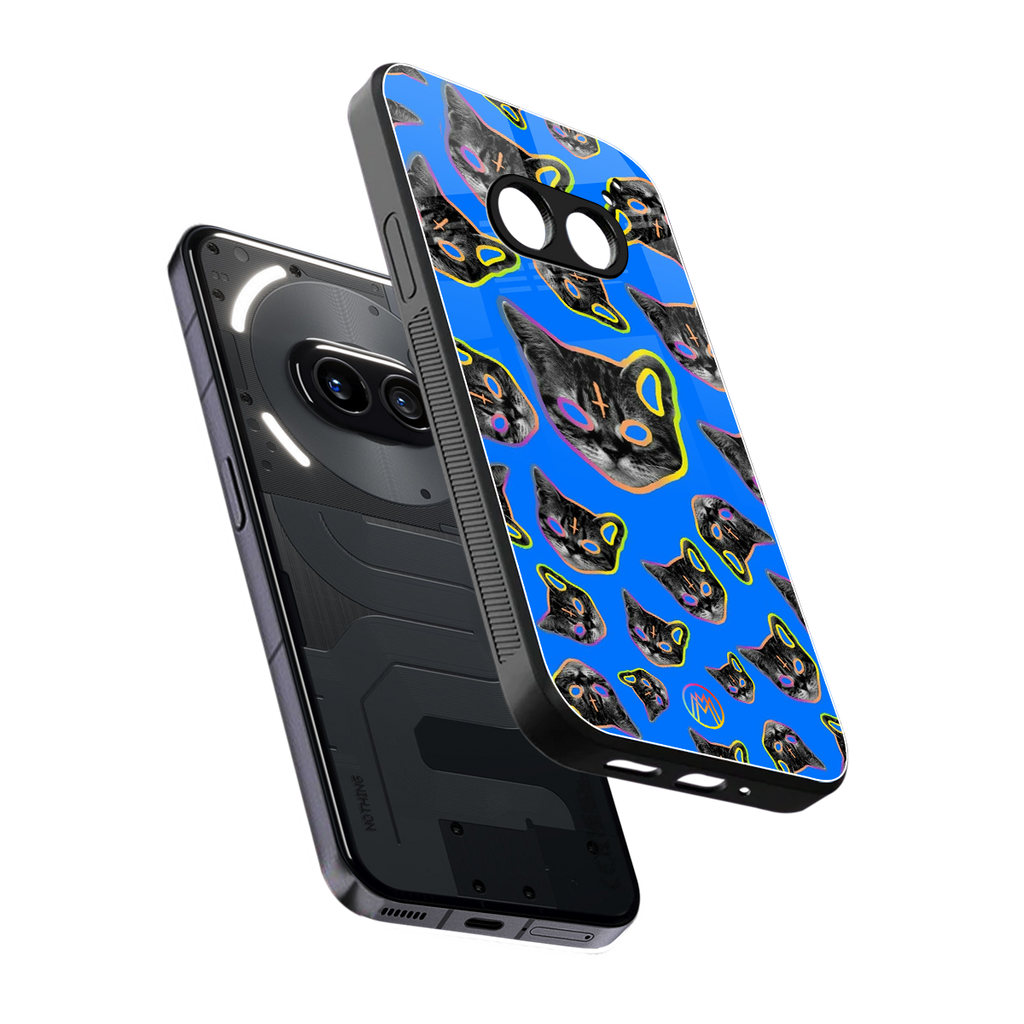 psychedelic paws back phone cover | glass case for nothing phone 2a
