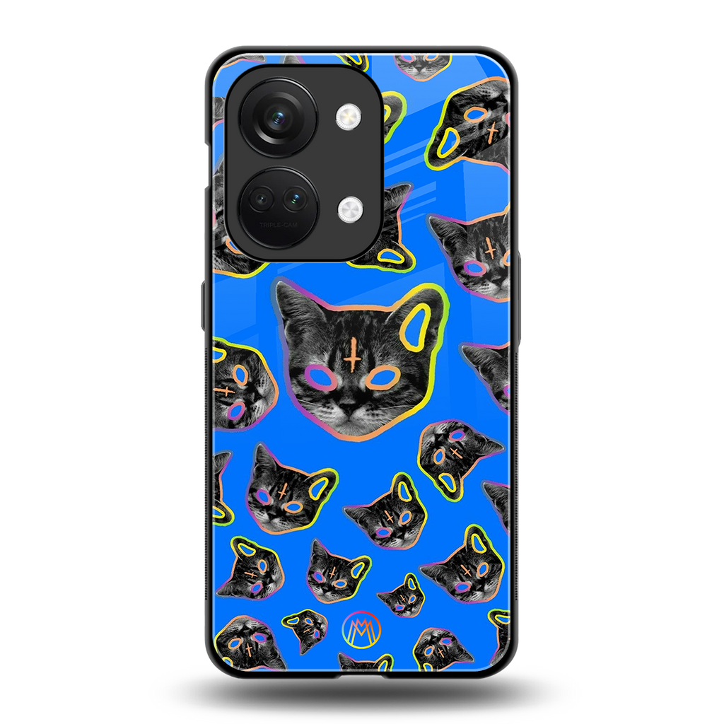psychedelic paws back phone cover | glass case for oneplus nord 3
