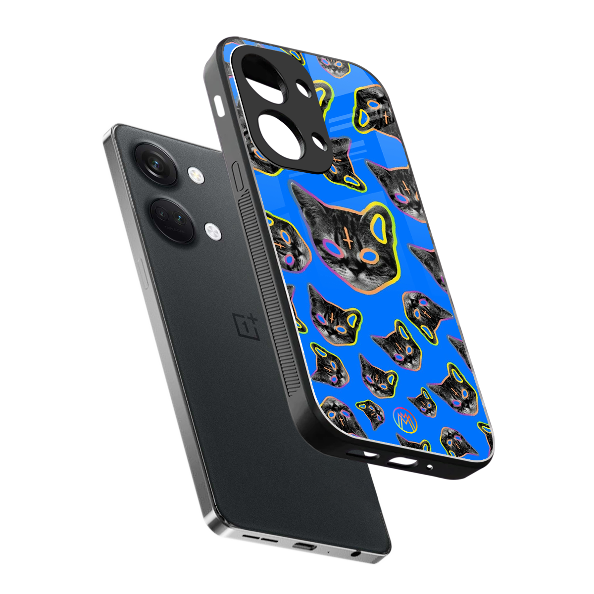psychedelic paws back phone cover | glass case for oneplus nord 3