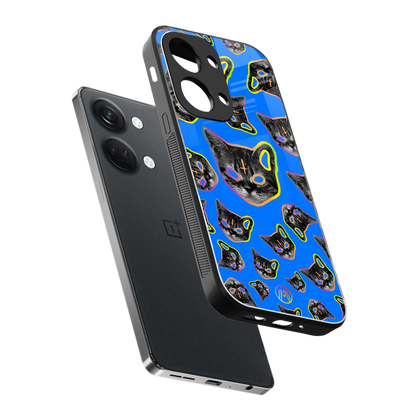 psychedelic paws back phone cover | glass case for oneplus nord 3