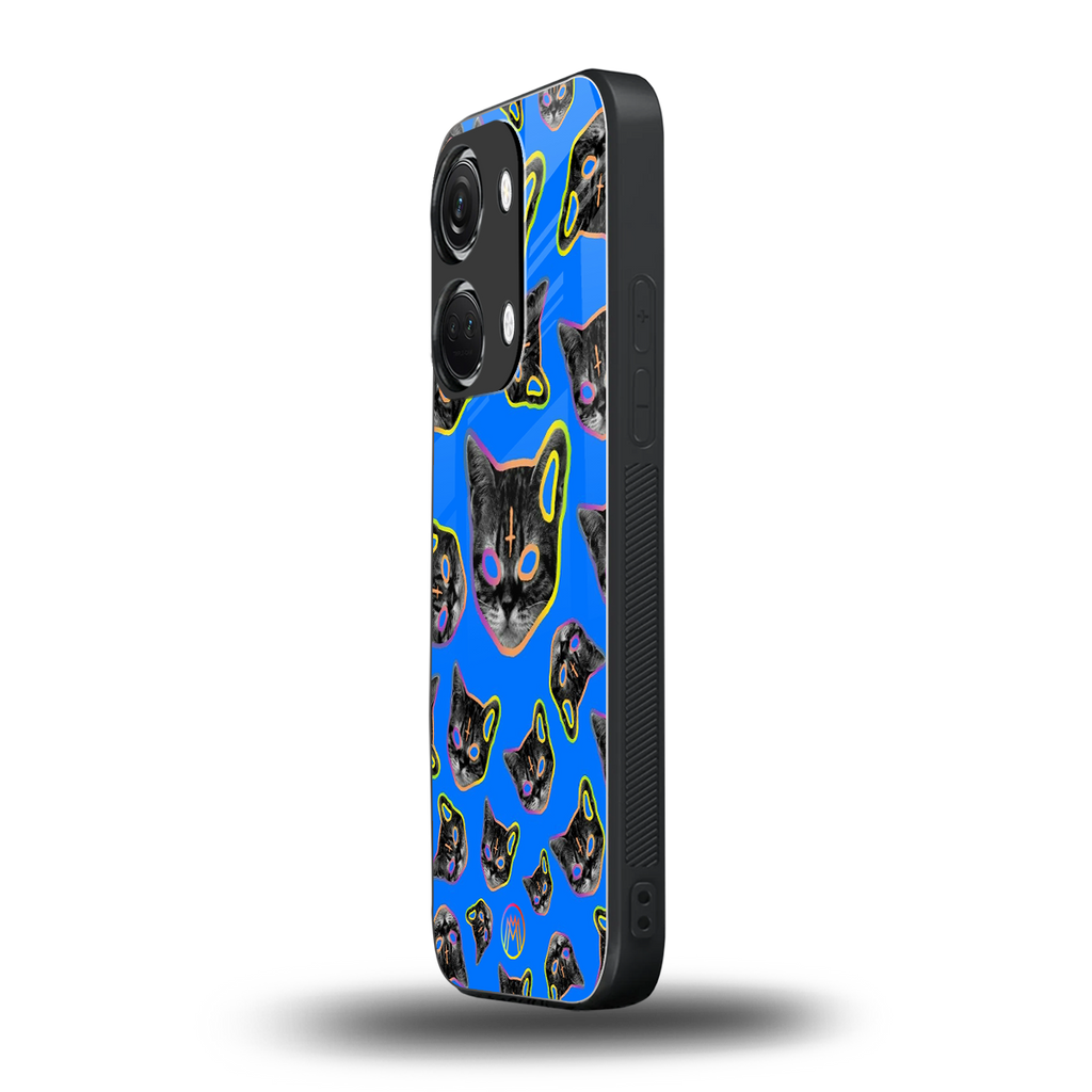 psychedelic paws back phone cover | glass case for oneplus nord 3