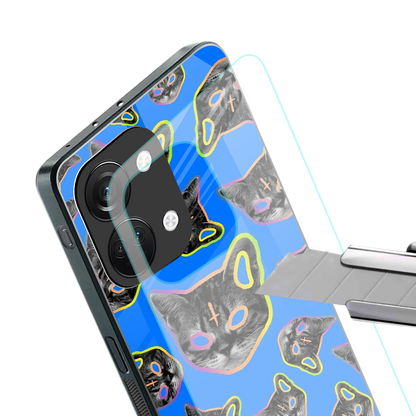 psychedelic paws back phone cover | glass case for oneplus nord 3