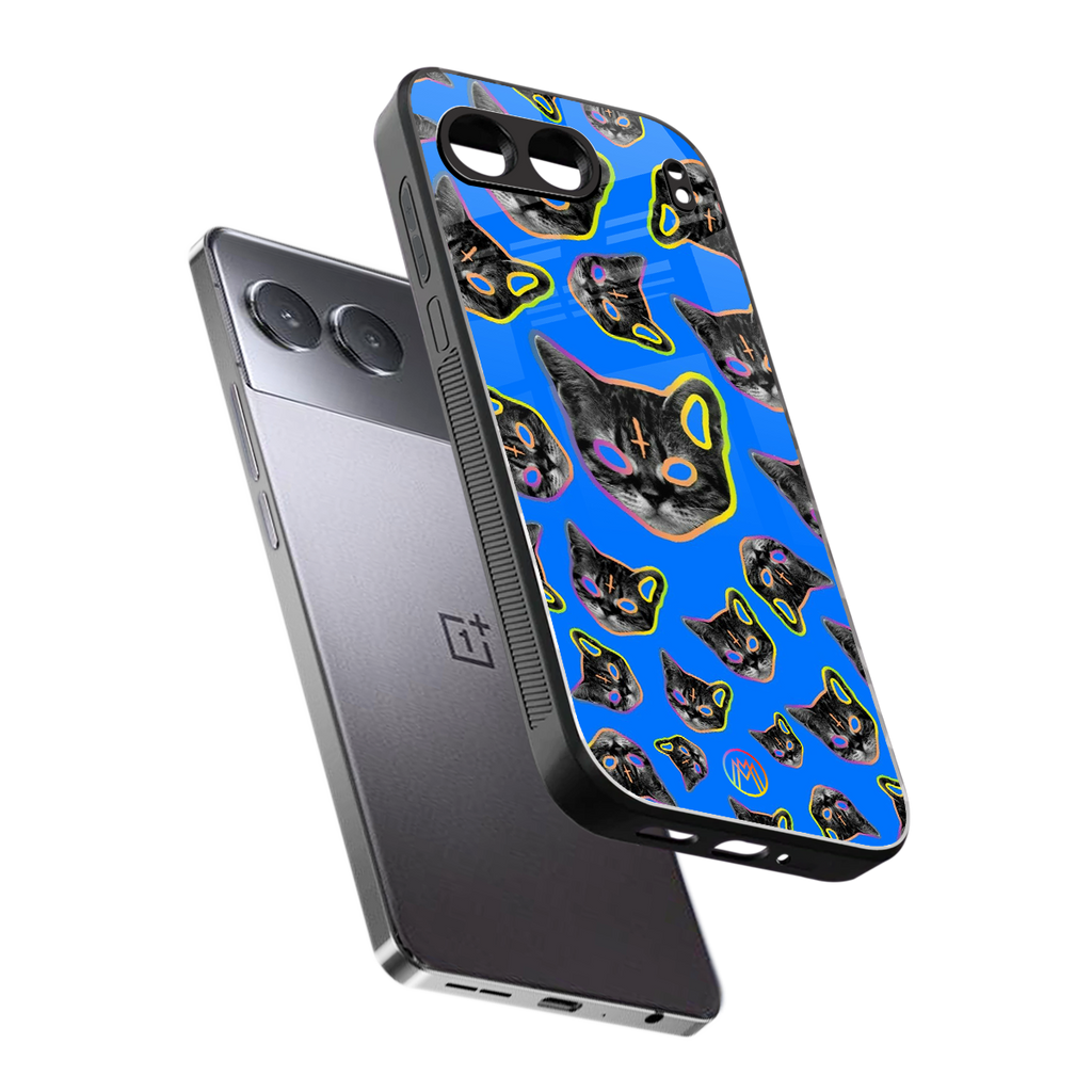 psychedelic paws back phone cover | glass case for oneplus nord 4