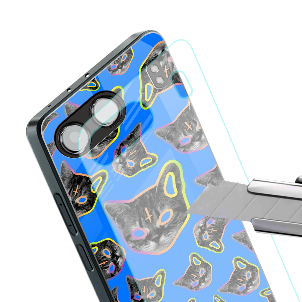 psychedelic paws back phone cover | glass case for oneplus nord 4
