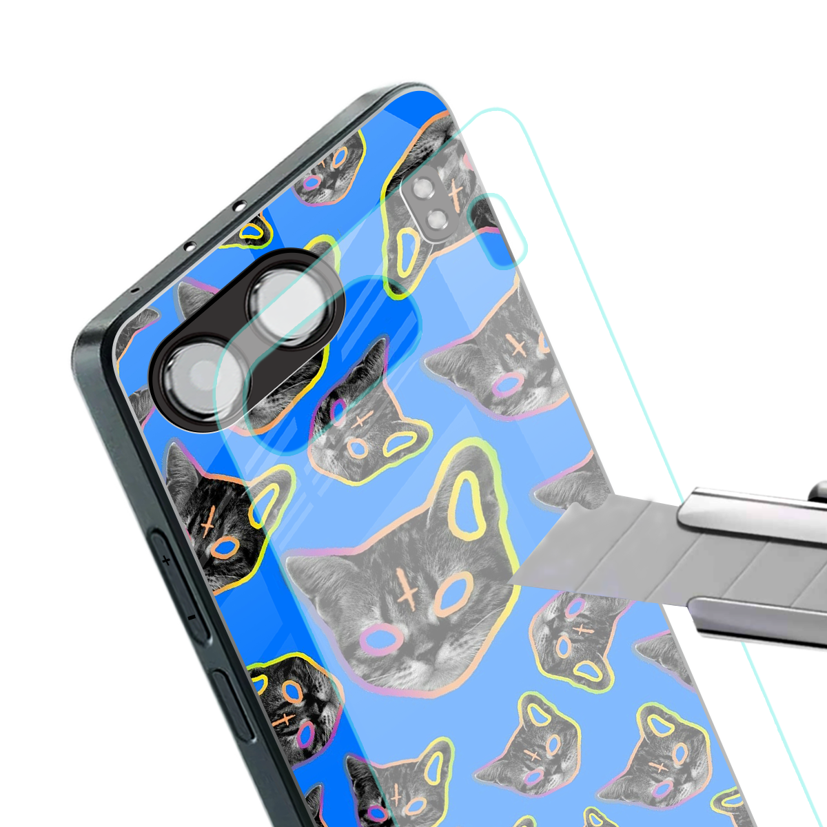 psychedelic paws back phone cover | glass case for oneplus nord 4