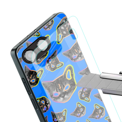 psychedelic paws back phone cover | glass case for oneplus nord 4