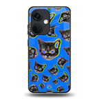 psychedelic paws back phone cover | glass case for oneplus nord ce 3