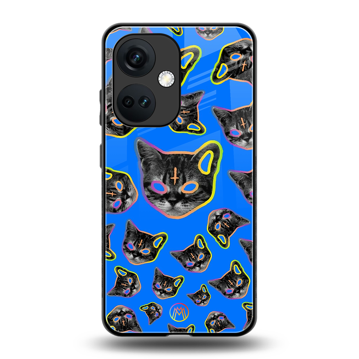 psychedelic paws back phone cover | glass case for oneplus nord ce 3