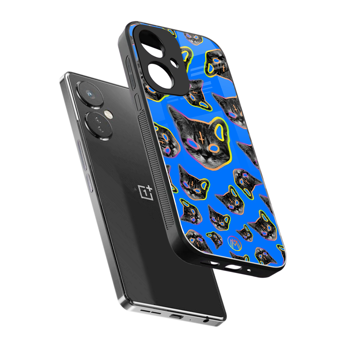 psychedelic paws back phone cover | glass case for oneplus nord ce 3