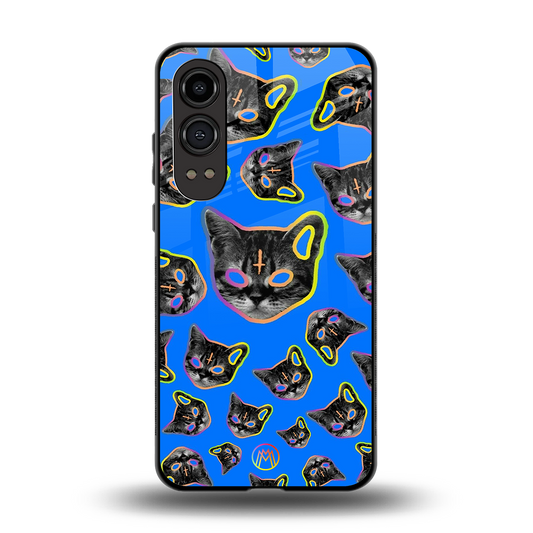 psychedelic paws back phone cover | glass case for oneplus nord ce 4 lite