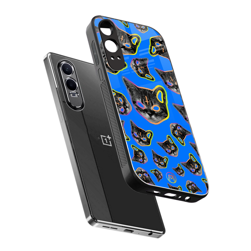 psychedelic paws back phone cover | glass case for oneplus nord ce 4 lite